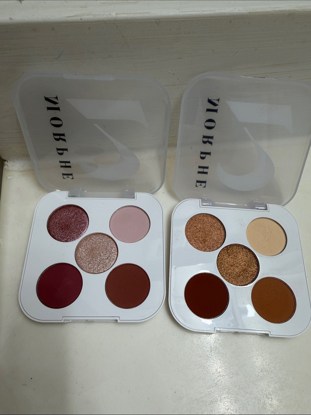 Neutral & Warm Eyeshadow Duo Palette - Assorted Brown and Pink Shades